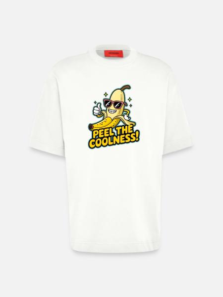Pelez la fraîcheur ! - T-shirt bio épais oversize fabriqué en UE - OFF WHITE