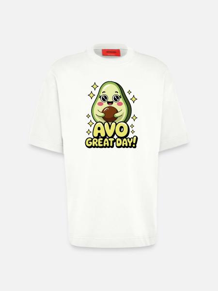 Avo Great Day! - Heavyweight T-Shirt - made by SPREAD  - OFF WHITE