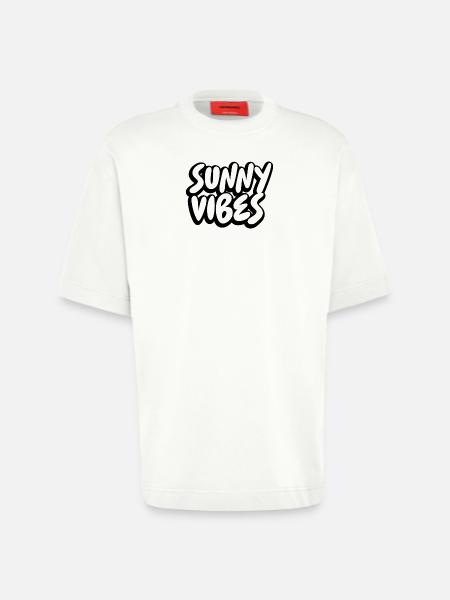 SUNNY VIBES - Heavyweight T-Shirt - made by SPREAD  - OFF WHITE