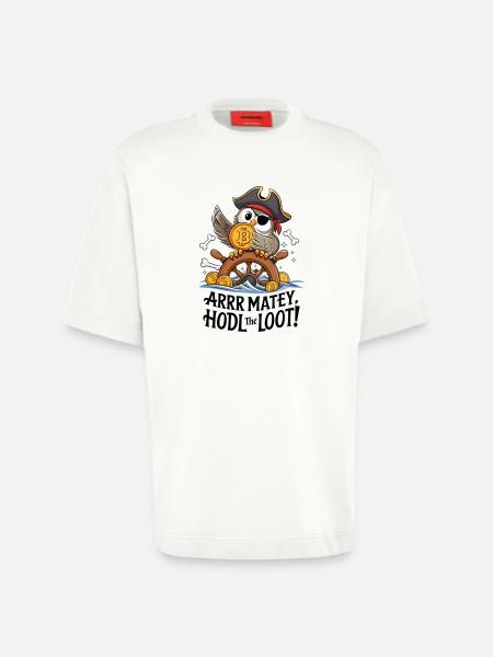 Hodl The Loot! - Heavyweight T-Shirt - made by SPREAD - OFF WHITE