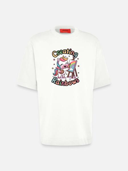 Creating Rainbows - Heavyweight T-Shirt - made by SPREAD  - OFF WHITE
