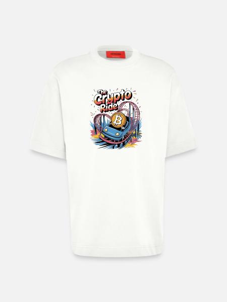 The Crypto Ride - Heavyweight T-Shirt - made by SPREAD - OFF WHITE