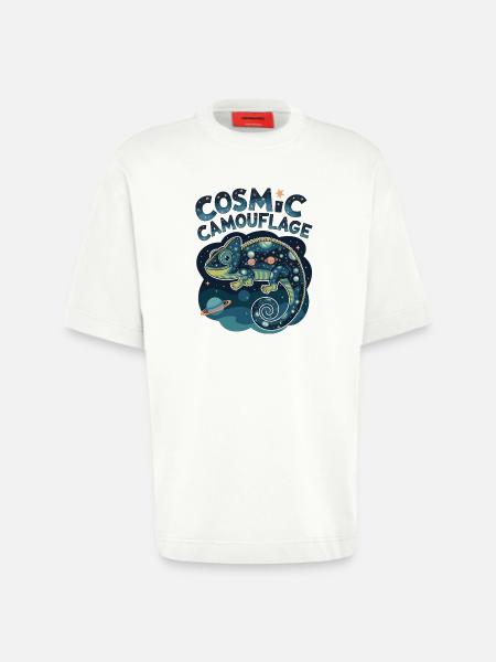 Cosmic Camouflage - Heavyweight T-Shirt - made by SPREAD - OFF WHITE