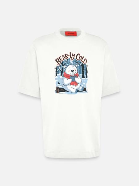 Bear-ly Cold - Heavyweight T-Shirt - made by SPREAD - OFF WHITE