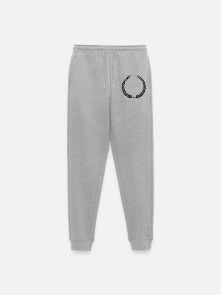 Laurel Wreath Vintage Award Badge Frame Vector - Men's Premium Organic Joggers - heather grey