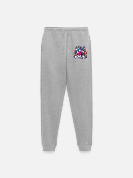 Bowling Logo - Men's Premium Organic Joggers - heather grey