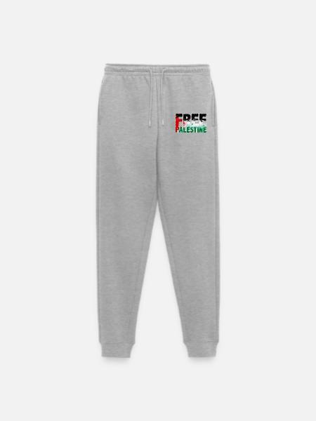 free Palestine - Men's Premium Organic Joggers - heather grey