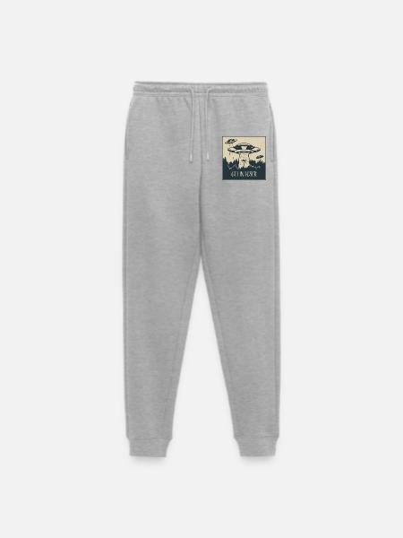 Extraterrestrial UFO Funny Space Gift - Men's Premium Organic Joggers - heather grey