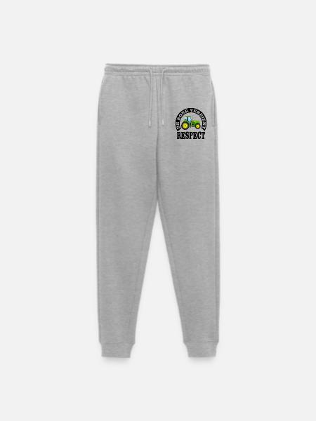 Farmers deserve respect - Men's Premium Organic Joggers - heather grey