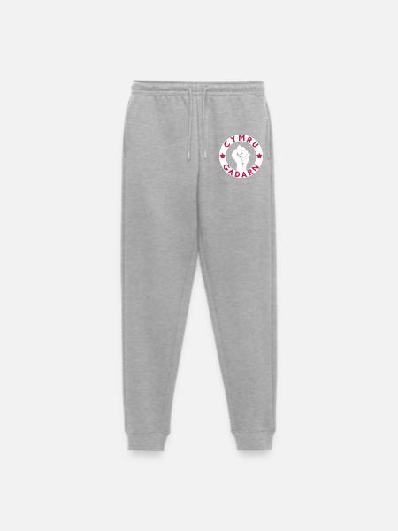 Cymru Gadarn - Männer Premium Bio Jogginghose - Grau meliert