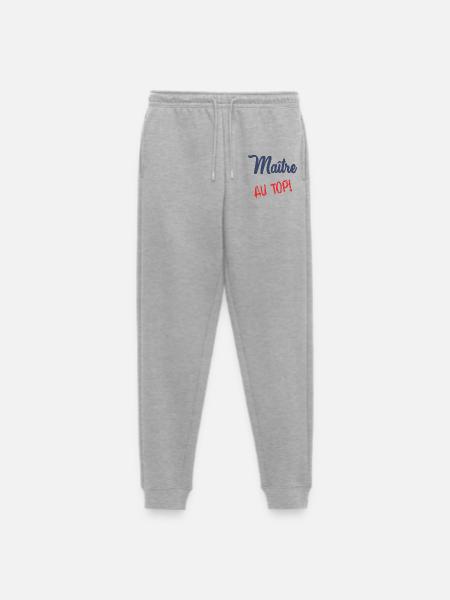 MASTER AT THE TOP - Men's Premium Organic Joggers - heather grey