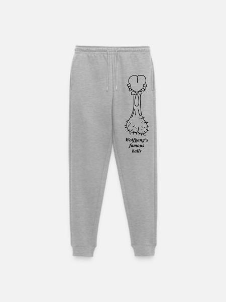 Wolfgangs famous balls - Männer Premium Bio Jogginghose - Grau meliert