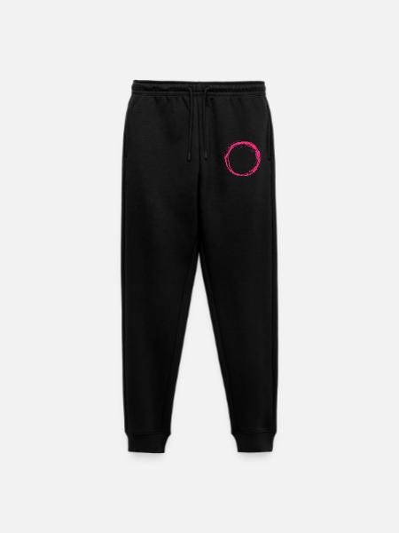 Circle pink - Men's Premium Organic Joggers - black