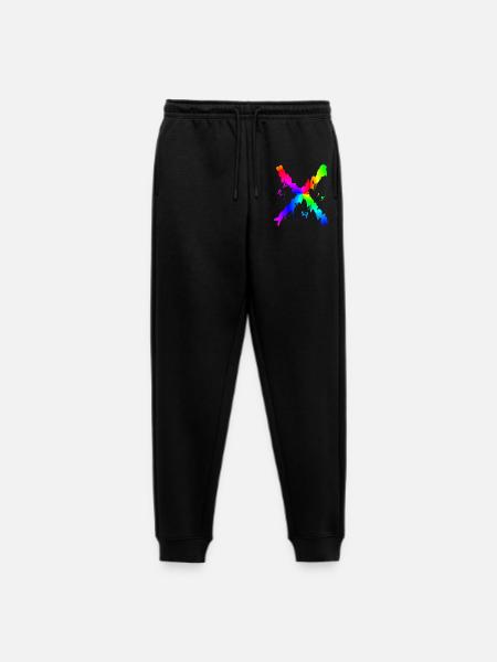 X Desing regenbogen - Männer Premium Bio Jogginghose - Schwarz
