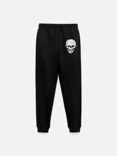 Schädelhelm / Schädelperlen - Männer Premium Bio Jogginghose - Schwarz