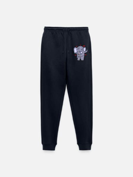 Elephant family cute - Men's Premium Organic Joggers - navy