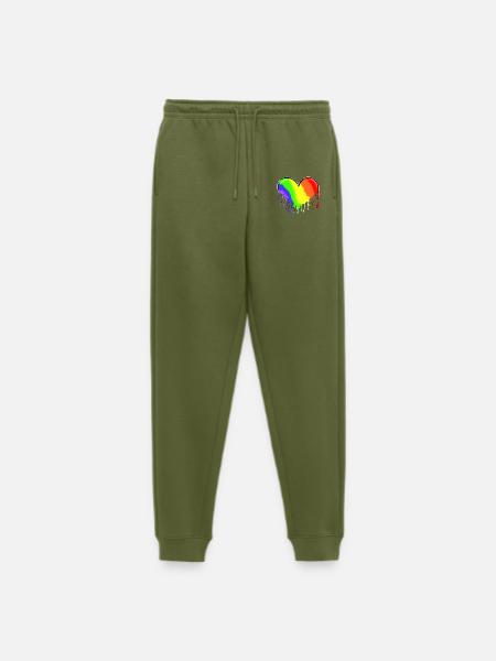Heart - Men's Premium Organic Joggers - khaki