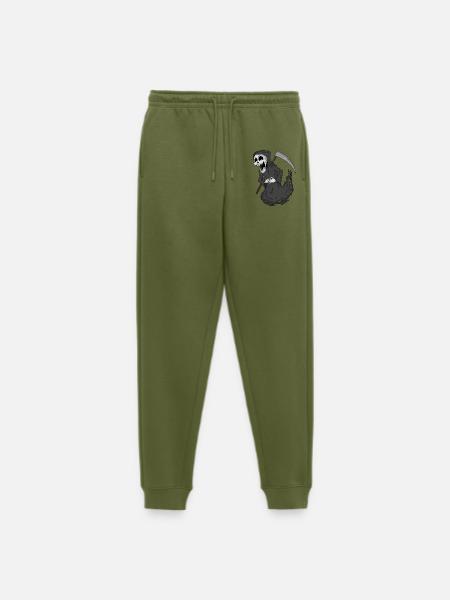 Grim Reaper laughs funny - Men's Premium Organic Joggers - khaki