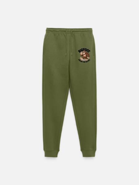 Bigfoot Doesn't Do Selfies - Men's Premium Organic Joggers - khaki