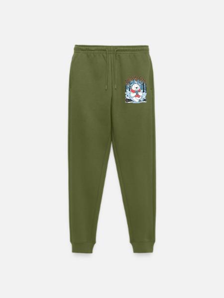 Bear-ly Cold - Men's Premium Organic Joggers - khaki
