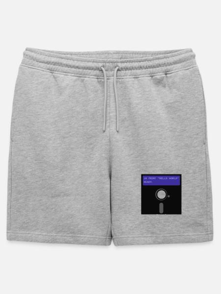 floppy disk - Mens' Premium Organic Sweatshorts - heather grey