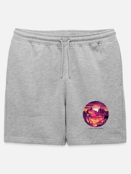 New Day, New Heights - Mens' Premium Organic Sweatshorts - heather grey