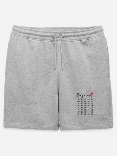 Sjov graviditet gravid gave forældre - Herre premium økologiske sweatshorts - grå meleret