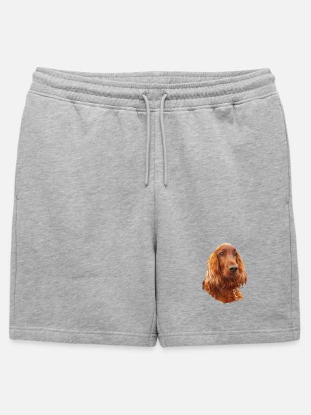 Irish Setter Red - Männer Premium Organic Sweatshorts - Grau meliert