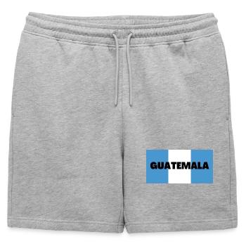 Guatemala dans Les couleurs du drapeau guatémaltèque - Short de survêtement homme premium - gris chiné - Devant - AI Model Male 178 light (178cm)