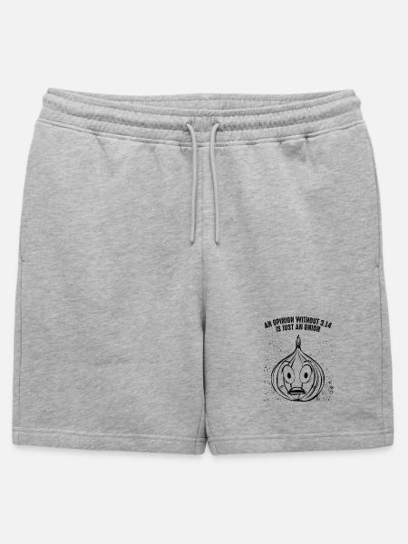 Math Pi onion - Mens' Premium Organic Sweatshorts - heather grey