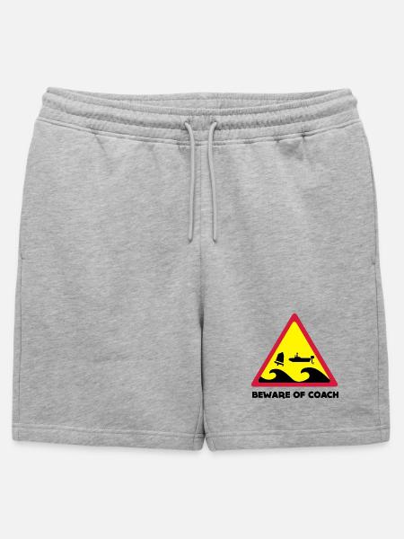 Beware Of Coach - Opti Edition - Männer Premium Organic Sweatshorts - Grau meliert