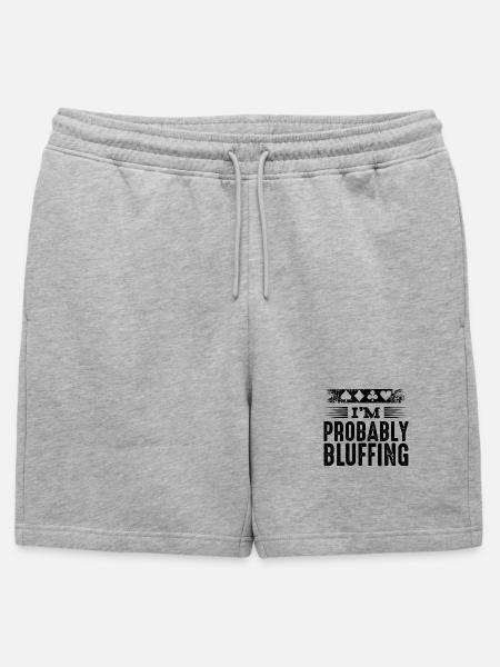 Poker - Mens' Premium Organic Sweatshorts - heather grey