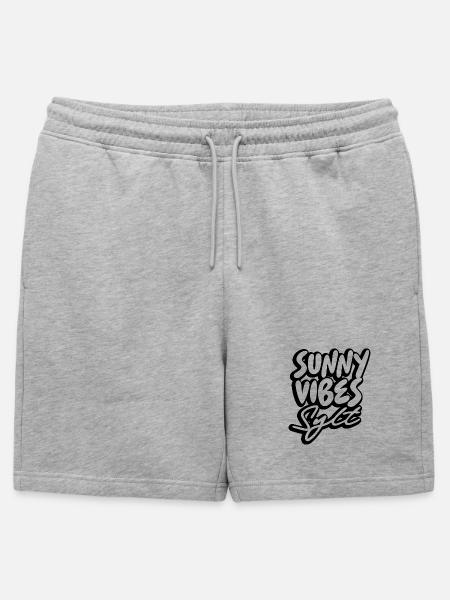 SUNNY VIBES SYLT - Mens' Premium Organic Sweatshorts - heather grey