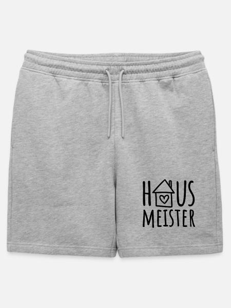 Hausmeister - Männer Premium Organic Sweatshorts - Grau meliert