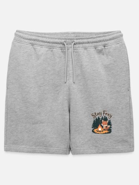Bleib fuchsig - Männer Premium Organic Sweatshorts - Grau meliert