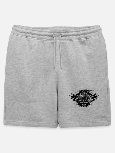 Tractor Pulling Logo - Männer Premium Organic Sweatshorts - Grau meliert