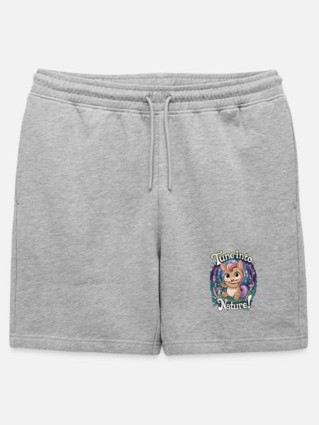 Tune Into Nature! - Mens' Premium Organic Sweatshorts - heather grey