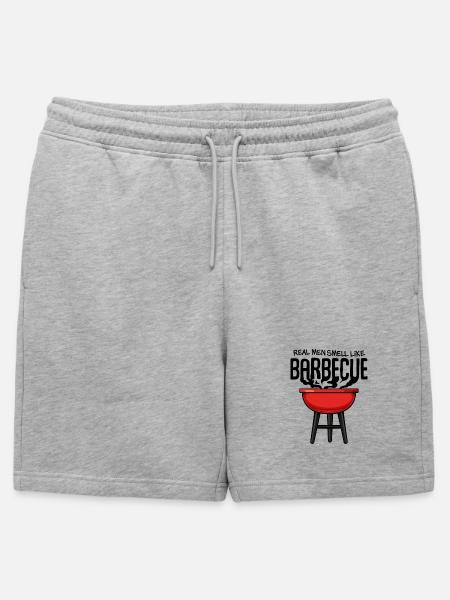 Red Kettle Grill Illustration - Short de survêtement homme premium - gris chiné