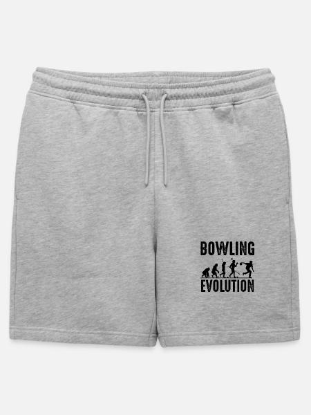 Bowling - Short de survêtement homme premium - gris chiné