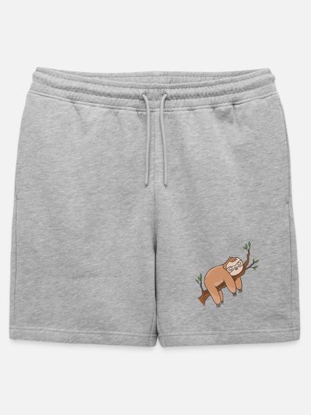 Faultier - Männer Premium Organic Sweatshorts - Grau meliert