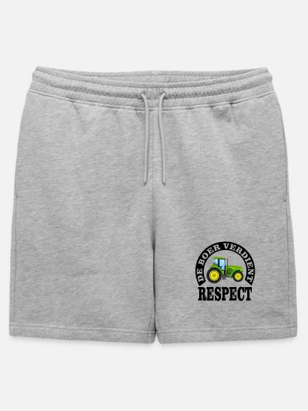 Farmers deserve respect - Mens' Premium Organic Sweatshorts - heather grey