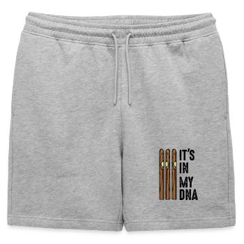 It's In My DNA Cigars Smoking Quote Gift - Mens' Premium Organic Sweatshorts - heather grey - Front - AI Model Male 178 light (178cm)