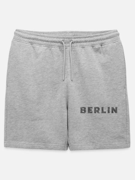 Berlin German Capital Hatching Letter - Mens' Premium Organic Sweatshorts - heather grey