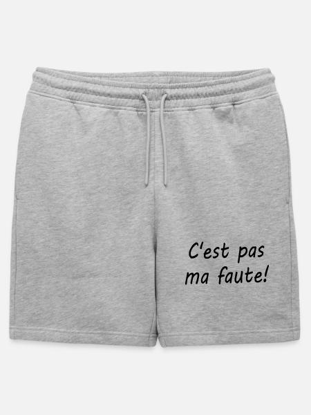 C'est pas ma faute ! - Short de survêtement homme premium - gris chiné
