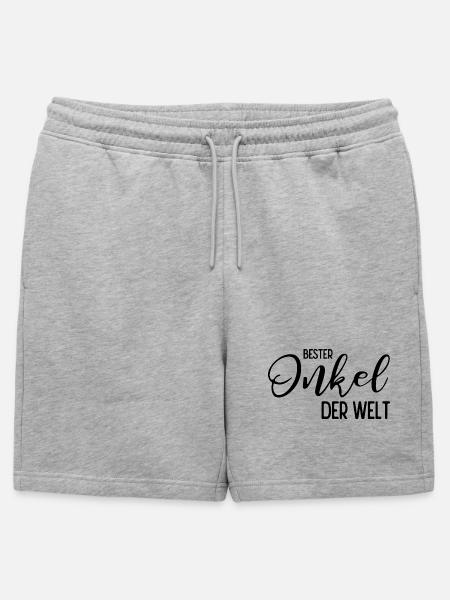 Bester Onkel der Welt - Männer Premium Organic Sweatshorts - Grau meliert