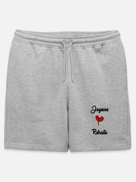 JOYEUSE RETRAITE - Short de survêtement homme premium - gris chiné