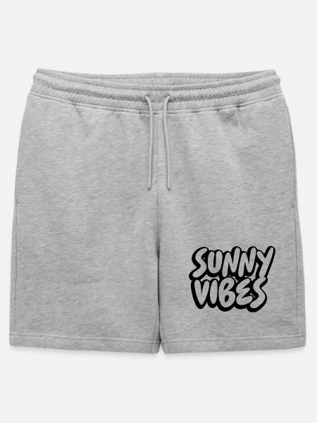 SUNNY VIBES - Mens' Premium Organic Sweatshorts - heather grey