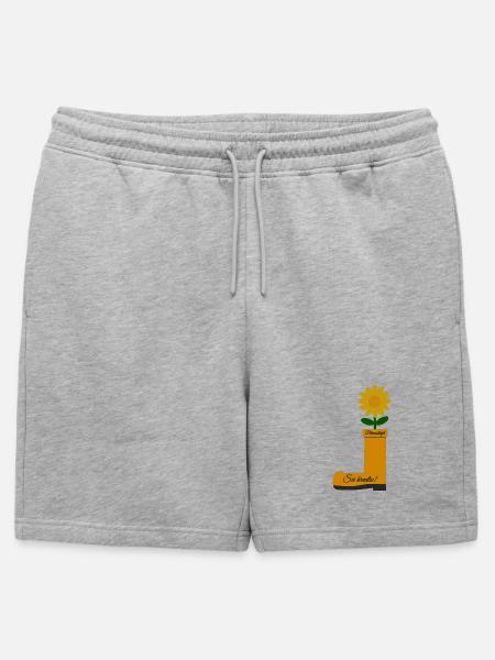 Flower Boots - Mens' Premium Organic Sweatshorts - heather grey