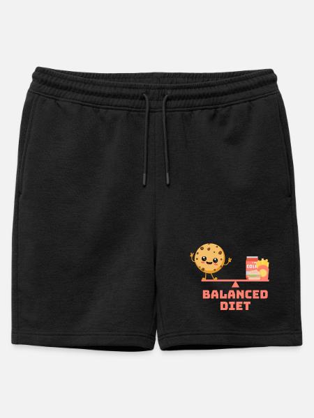équilibré cookie fastfood Régime - Short de survêtement homme premium - noir