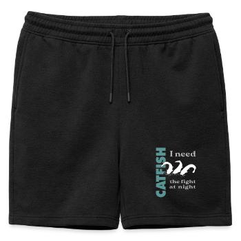 Combat de pêche au poisson-chat avec le poisson-chat fort - Short de survêtement homme premium - noir - Devant - AI Model Male 178 light (178cm)